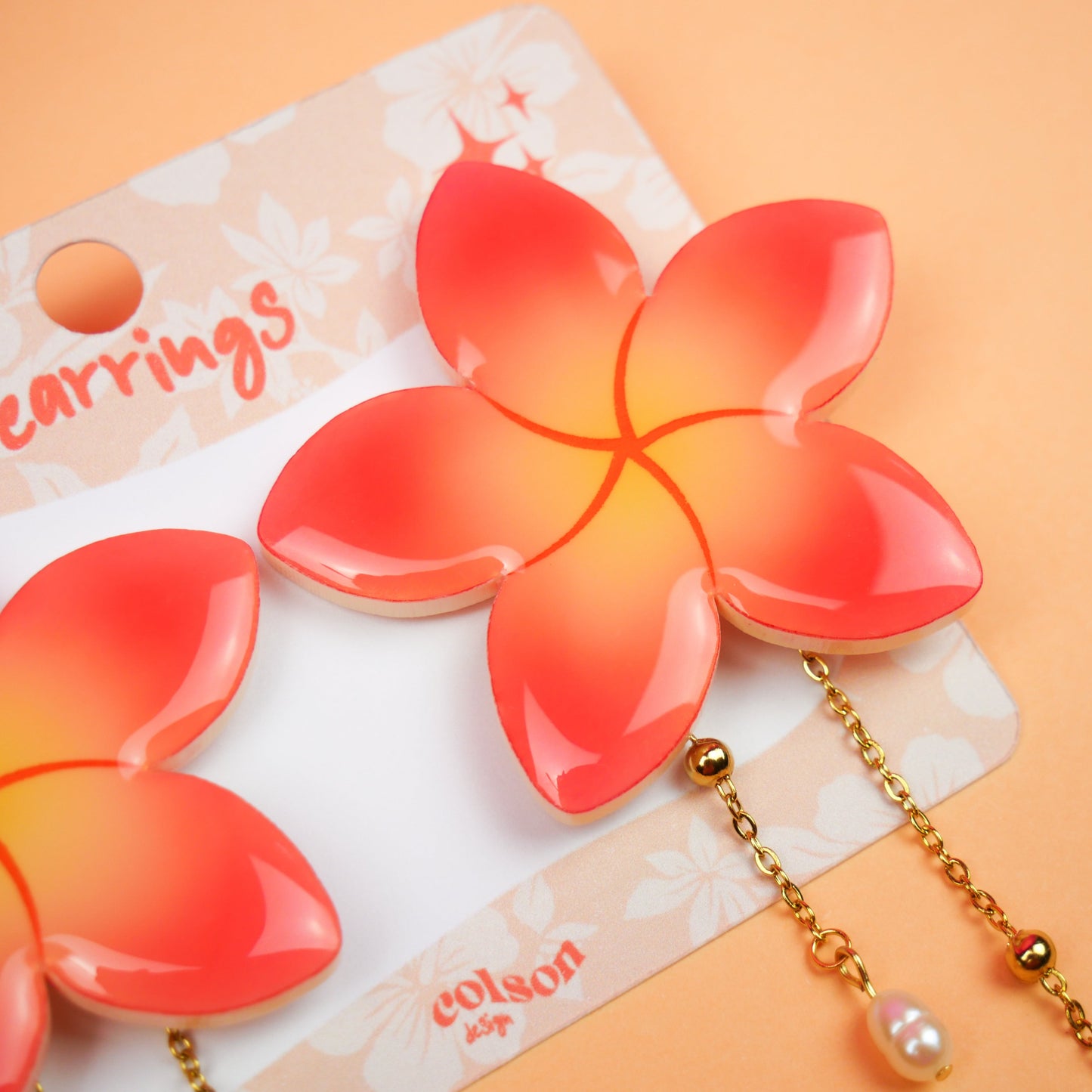 BOLD PLUMERIA - fiery orange