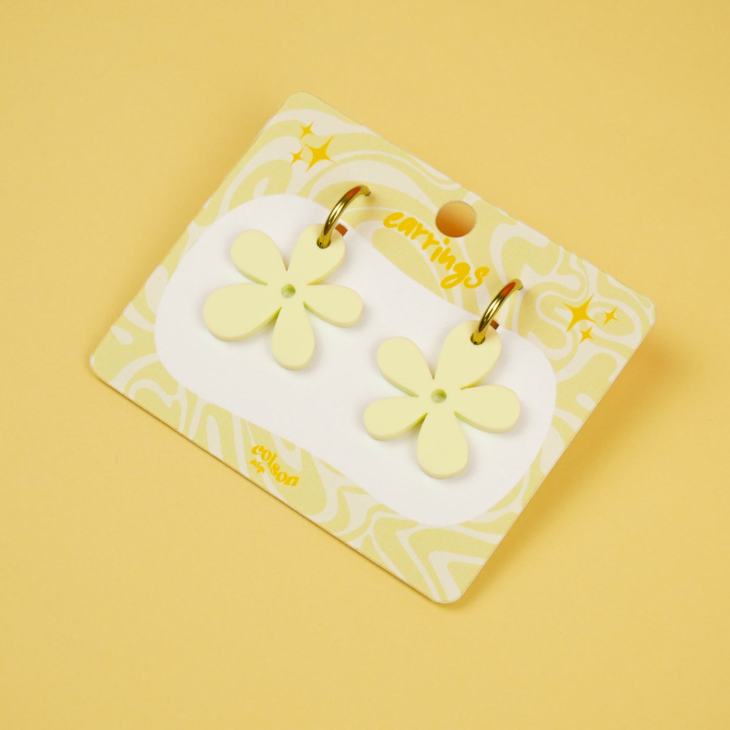 FUNKY FLOWER - mat yellow