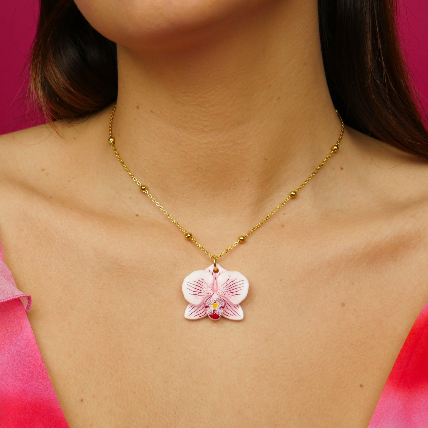PETITE ORCHID collier - petal pink