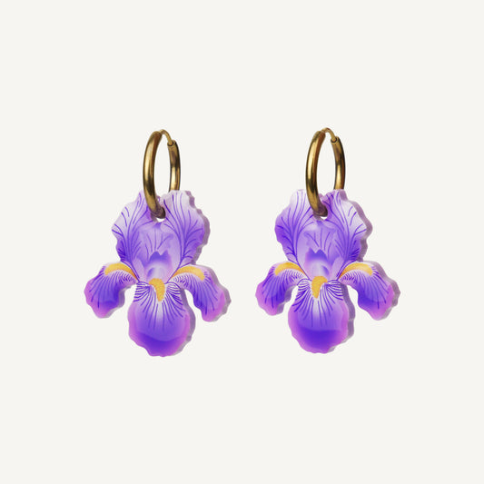 WILD IRIS - hoop earrings