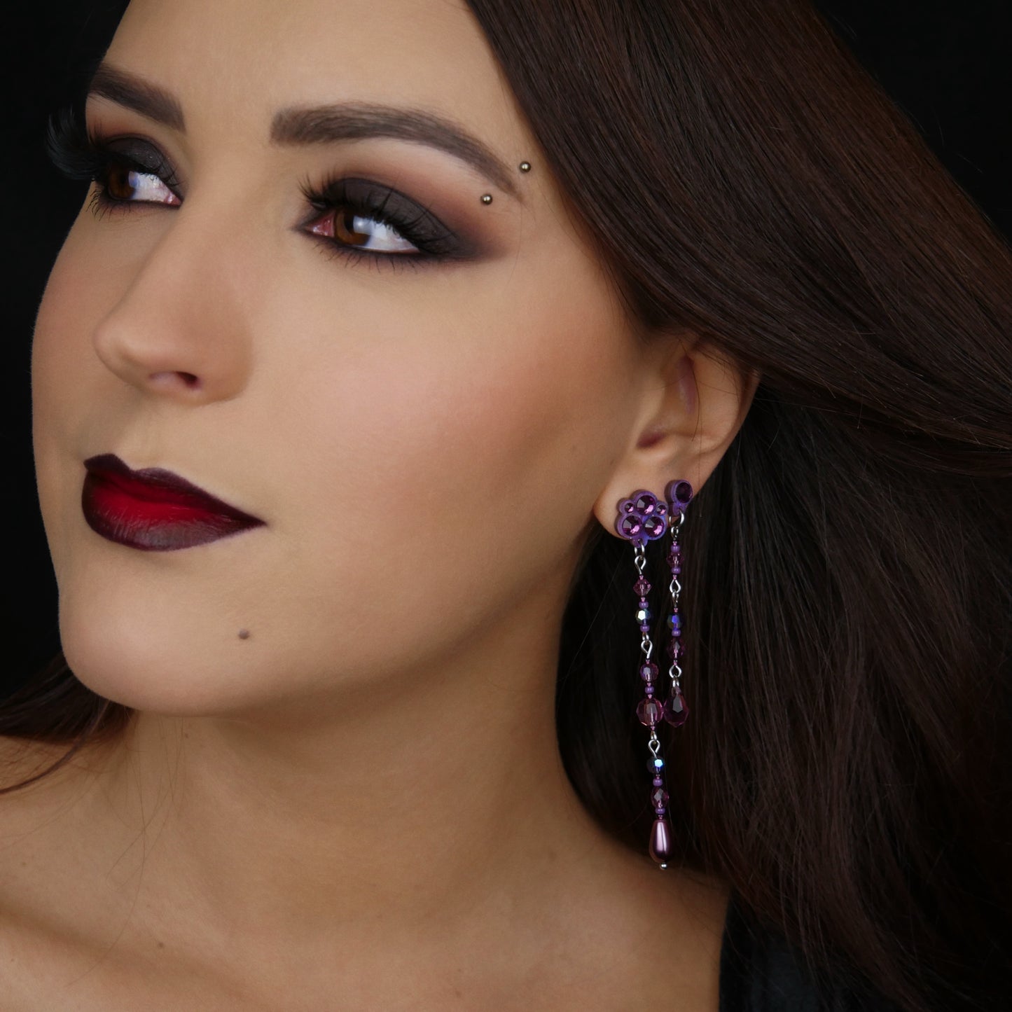 AMETHYST WITCH - set of 4 earrings