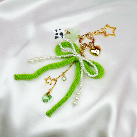 BAG CHARM Nº1 - green bow
