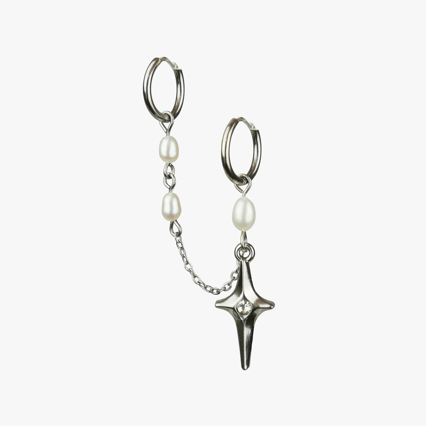 ZODIAC - silver (double earring)