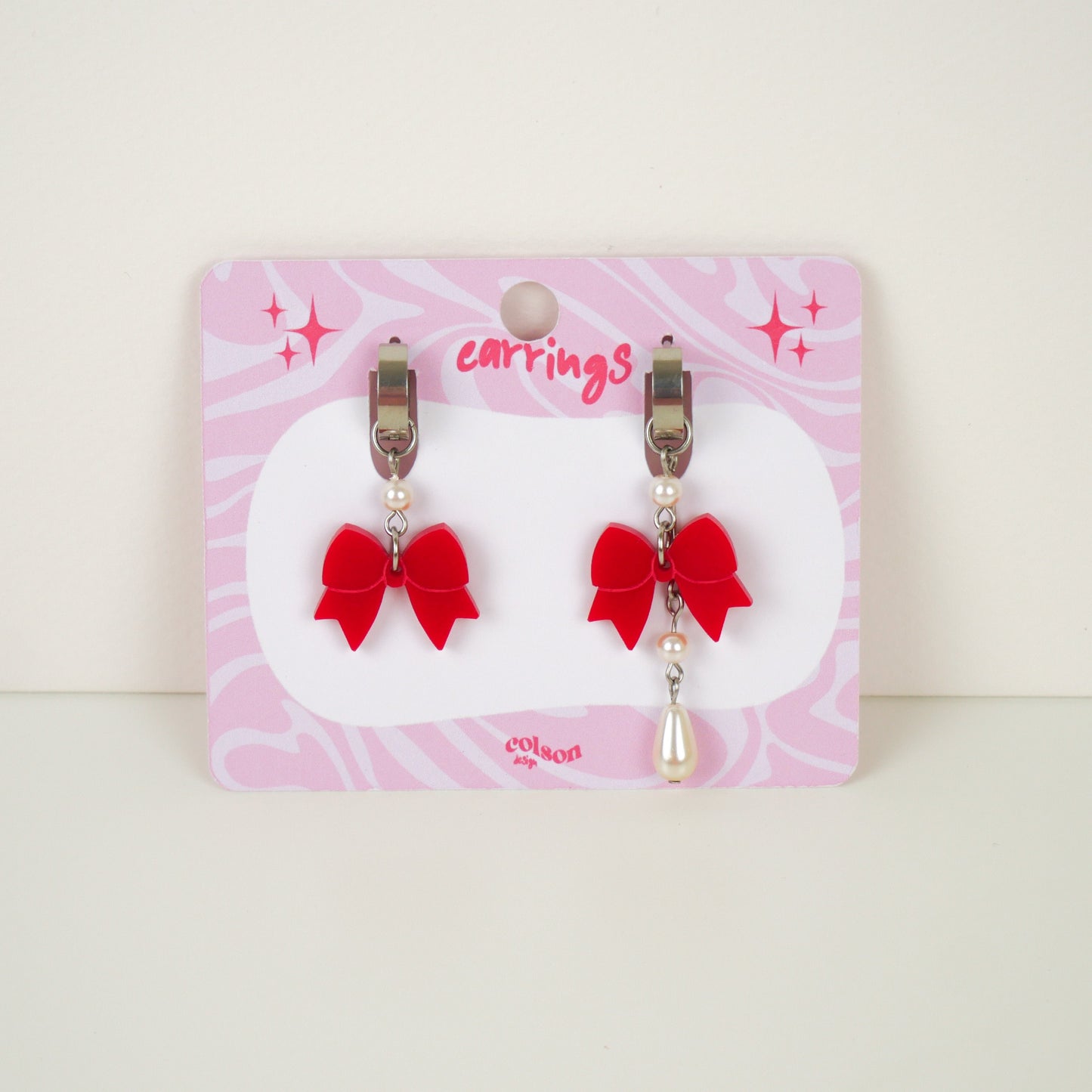 COQUETTE EARRINGS - red