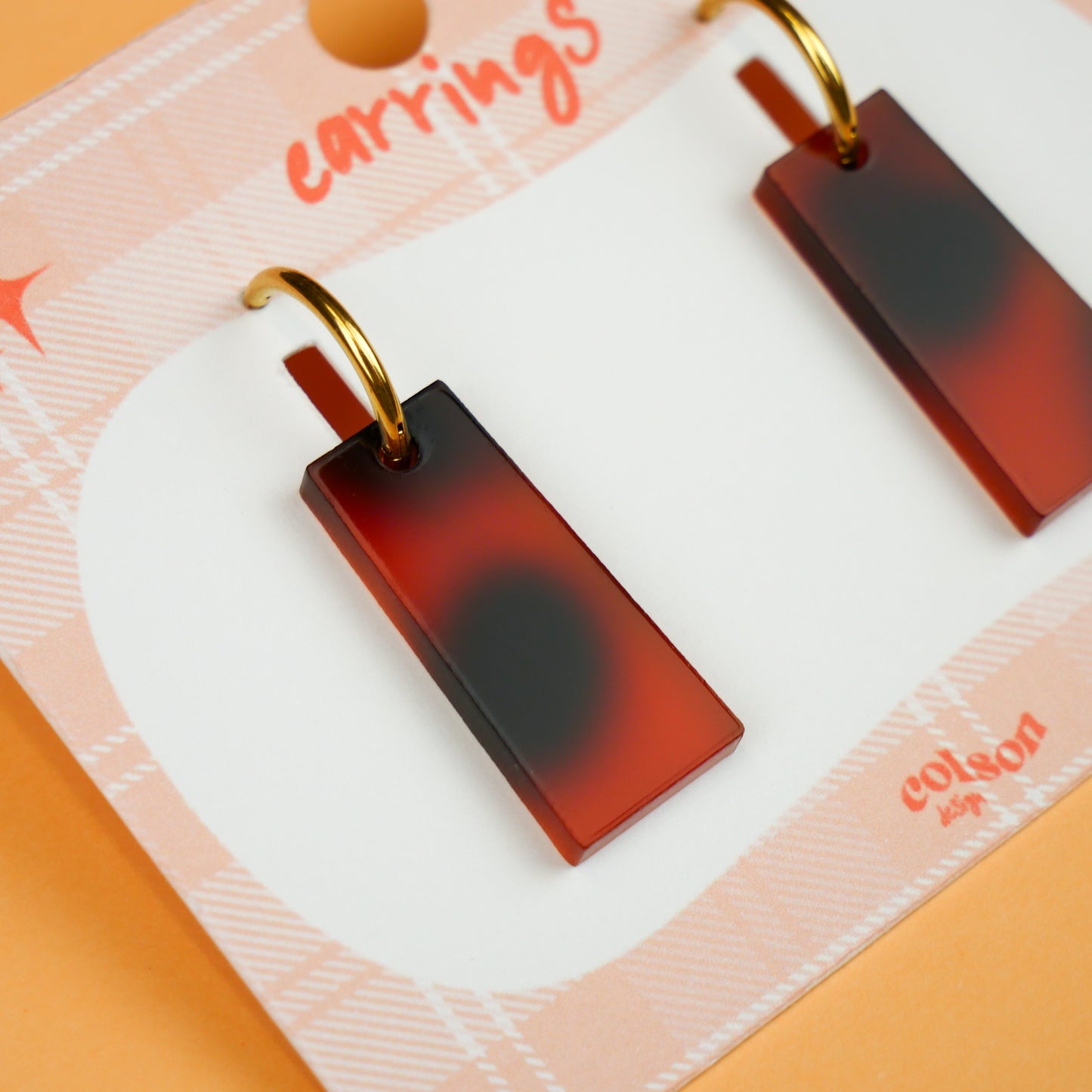 BOX DANGLE - tortoiseshell