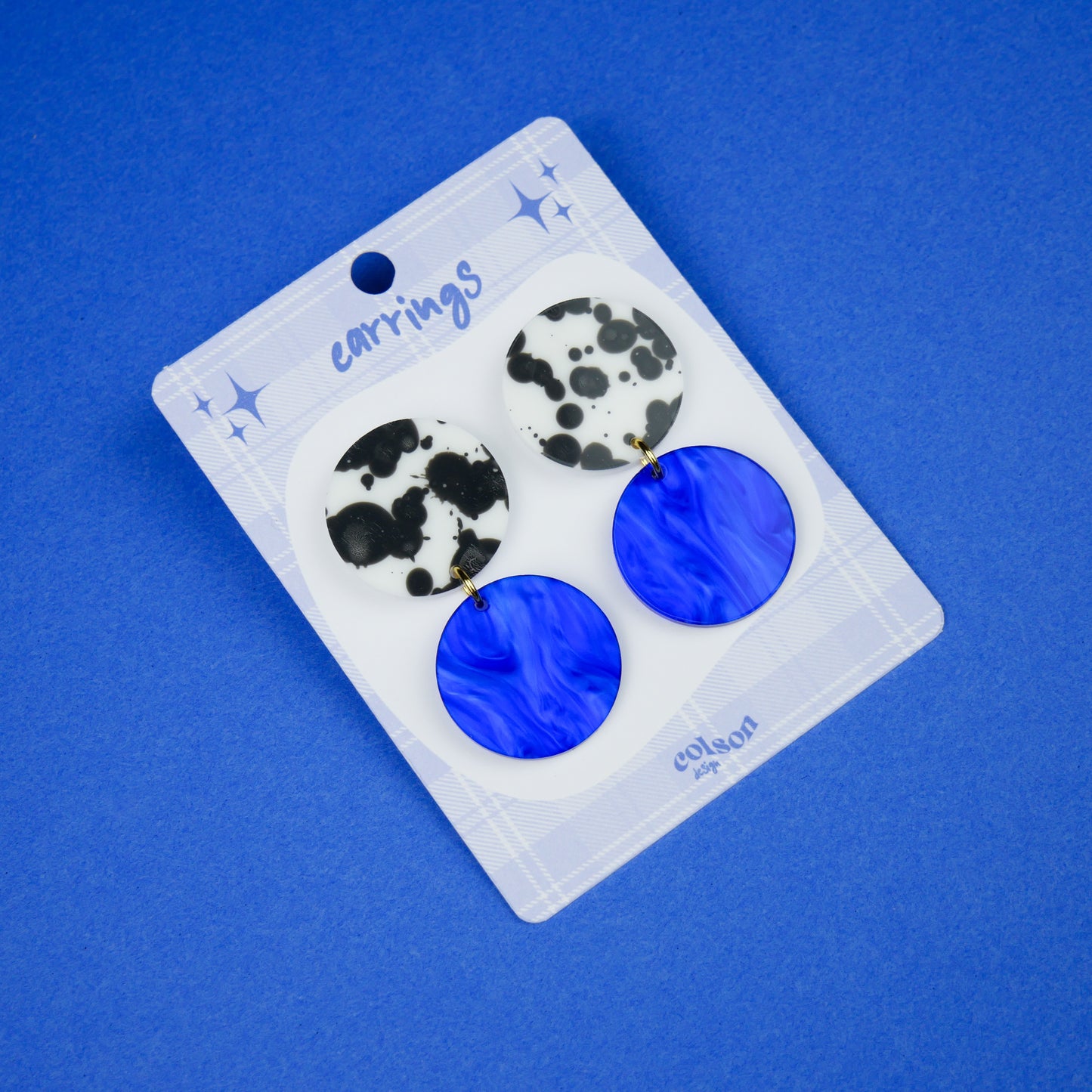 DUO - blue & cow print