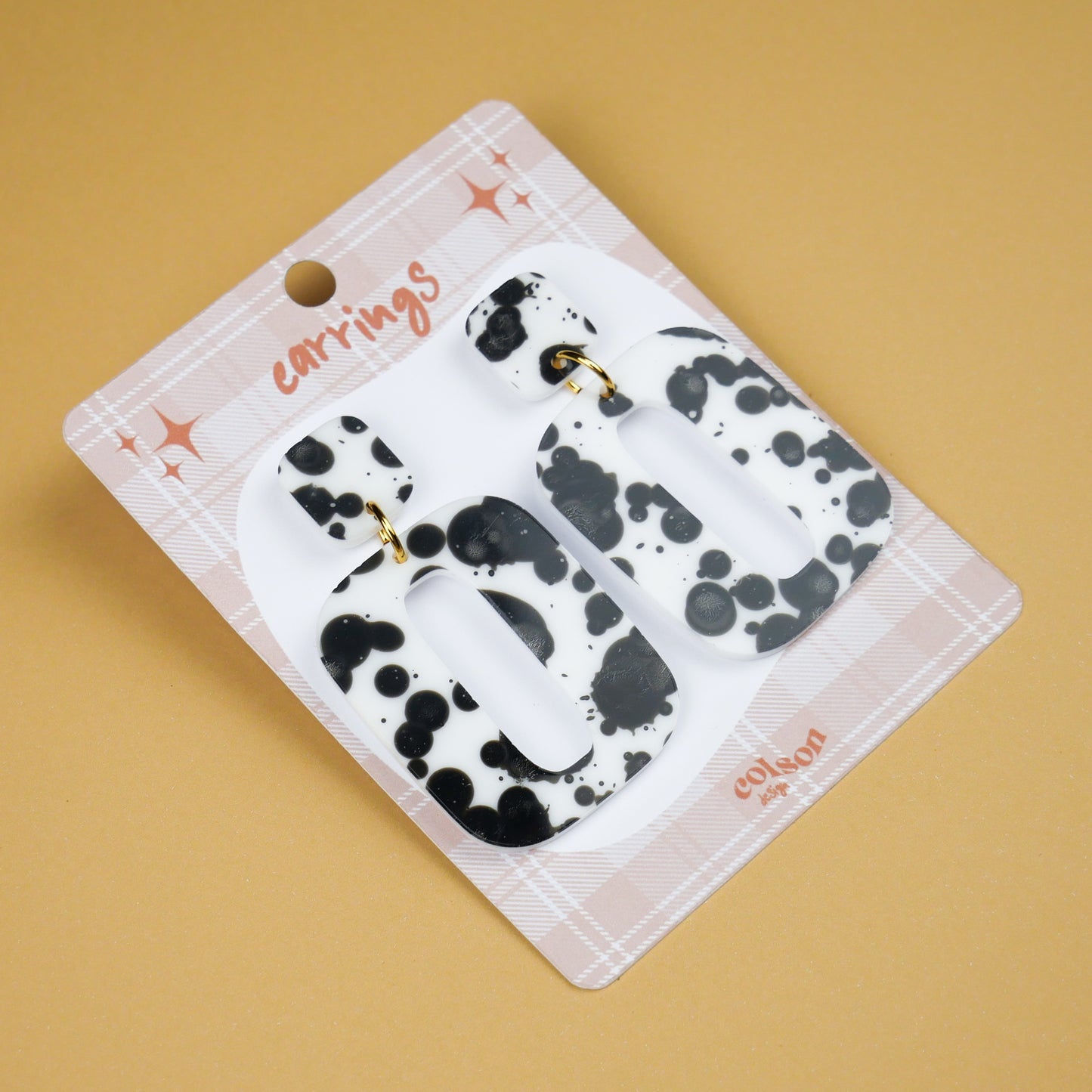RETRO SQUARE - cow print