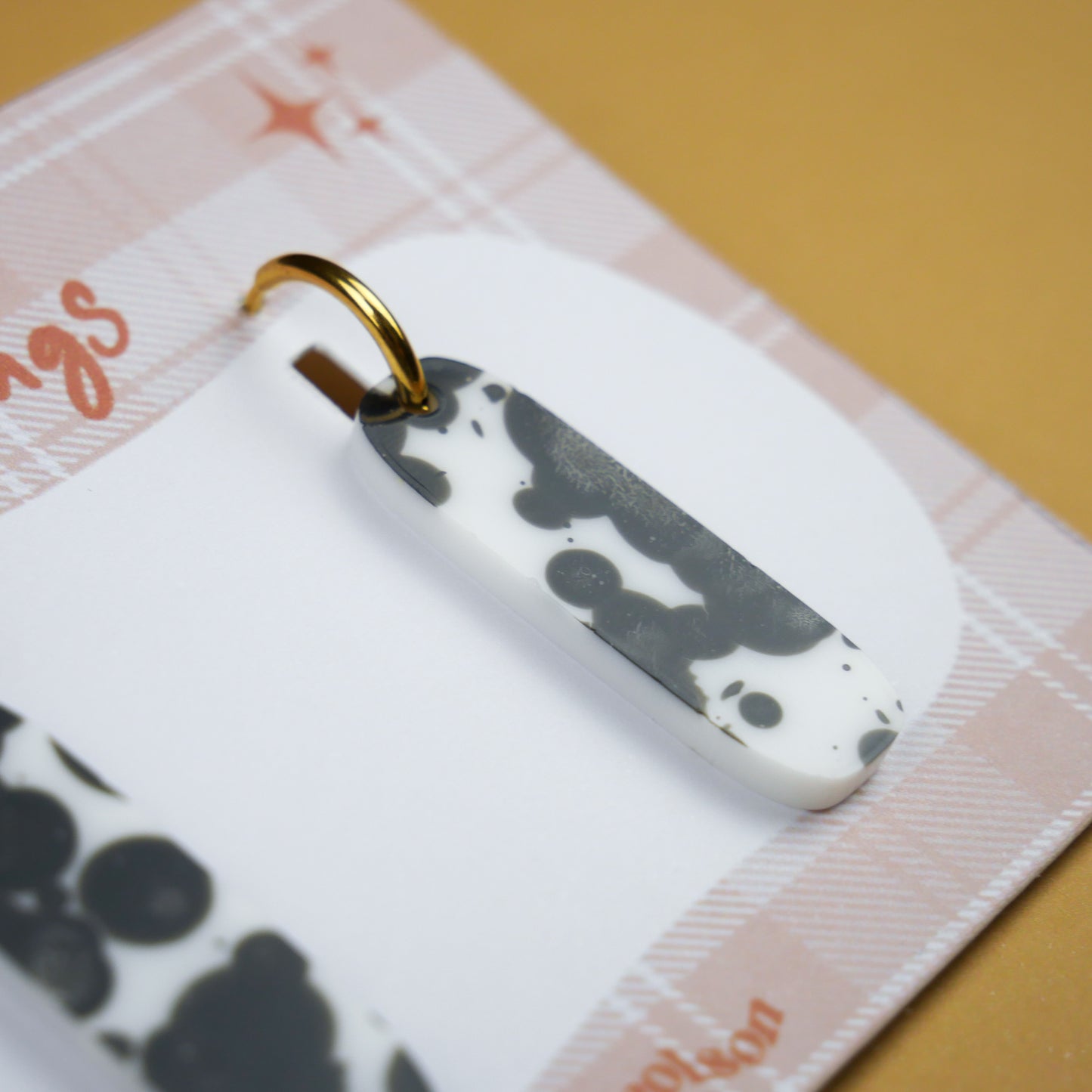 LONG DANGLE - cow print