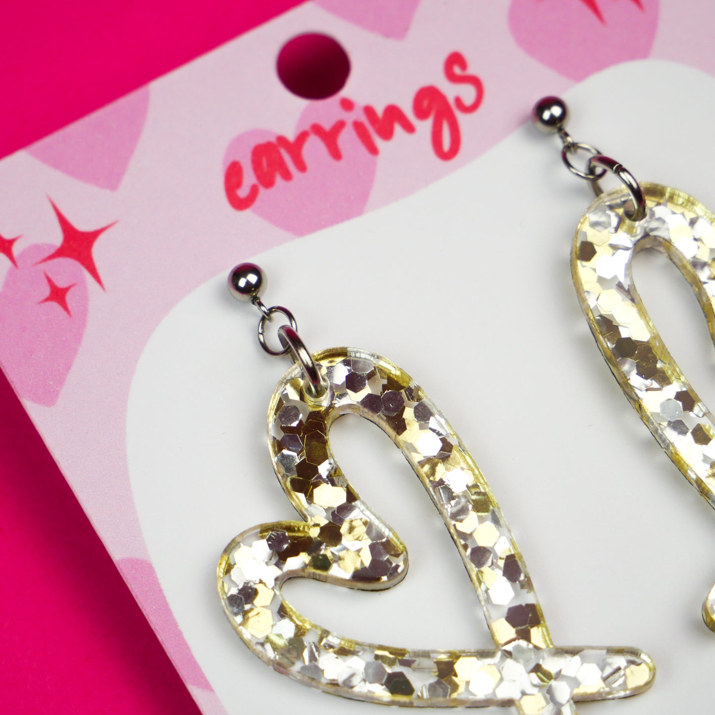 XOXO - metallic glitter