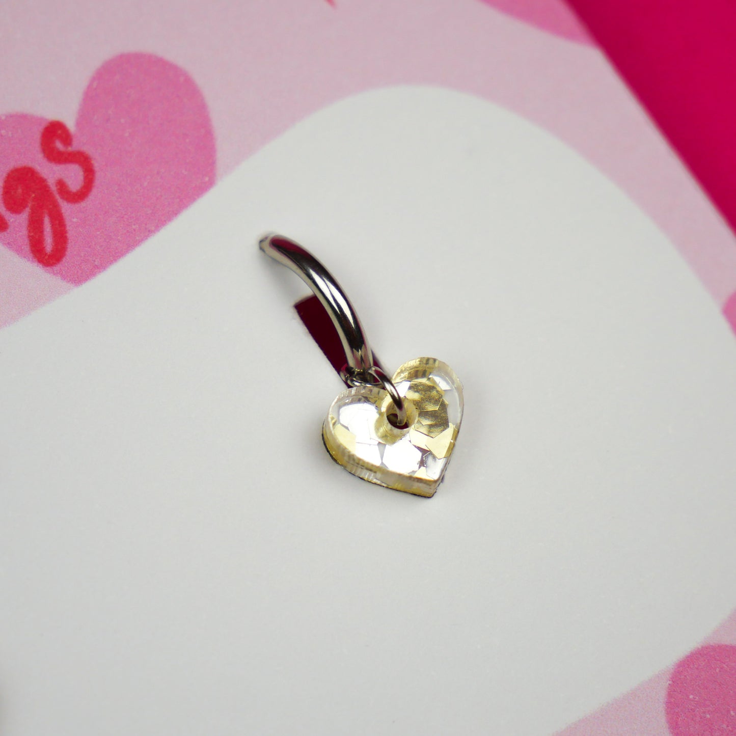 TINY HEART - metallic glitter
