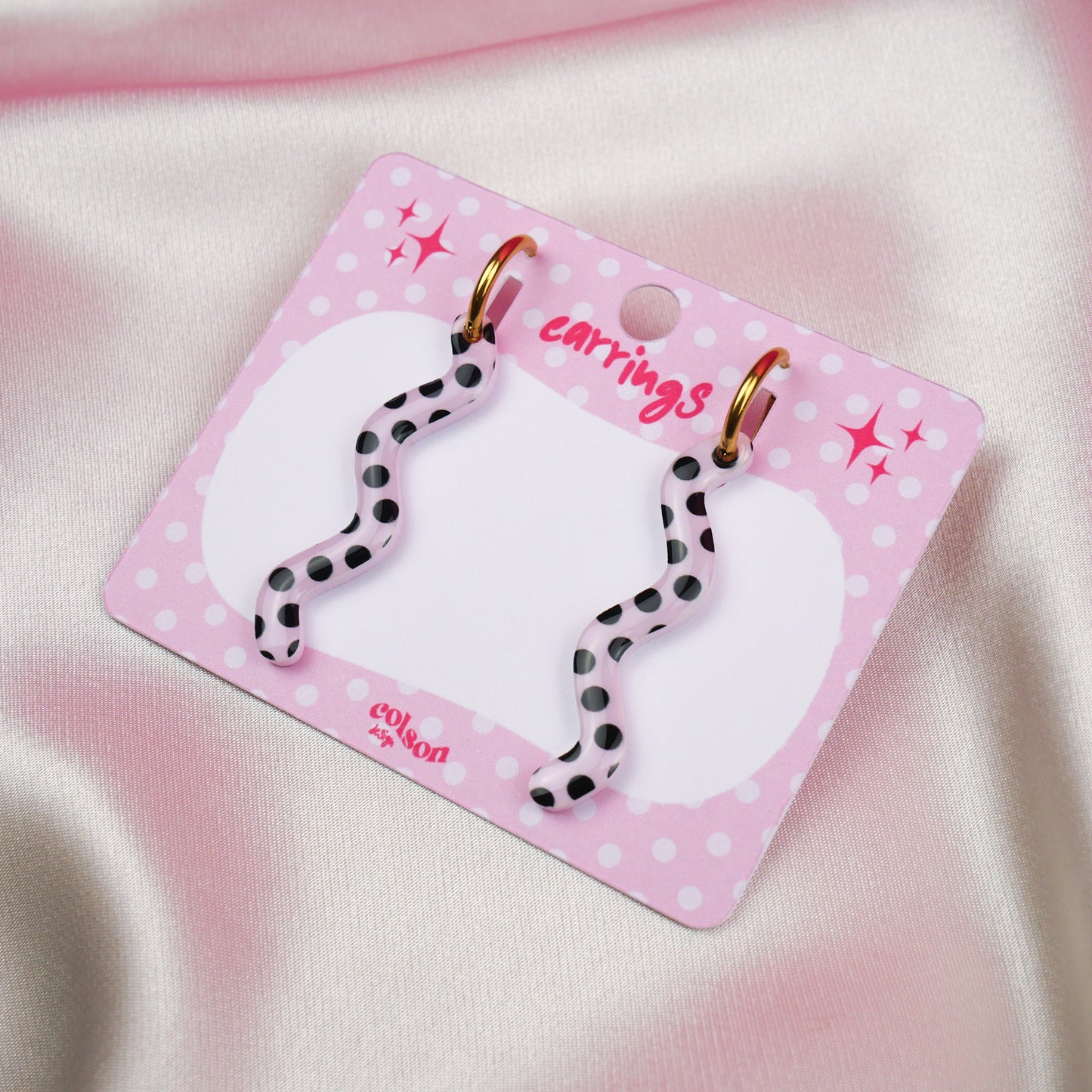 SQUIGGLE - pink polka dot