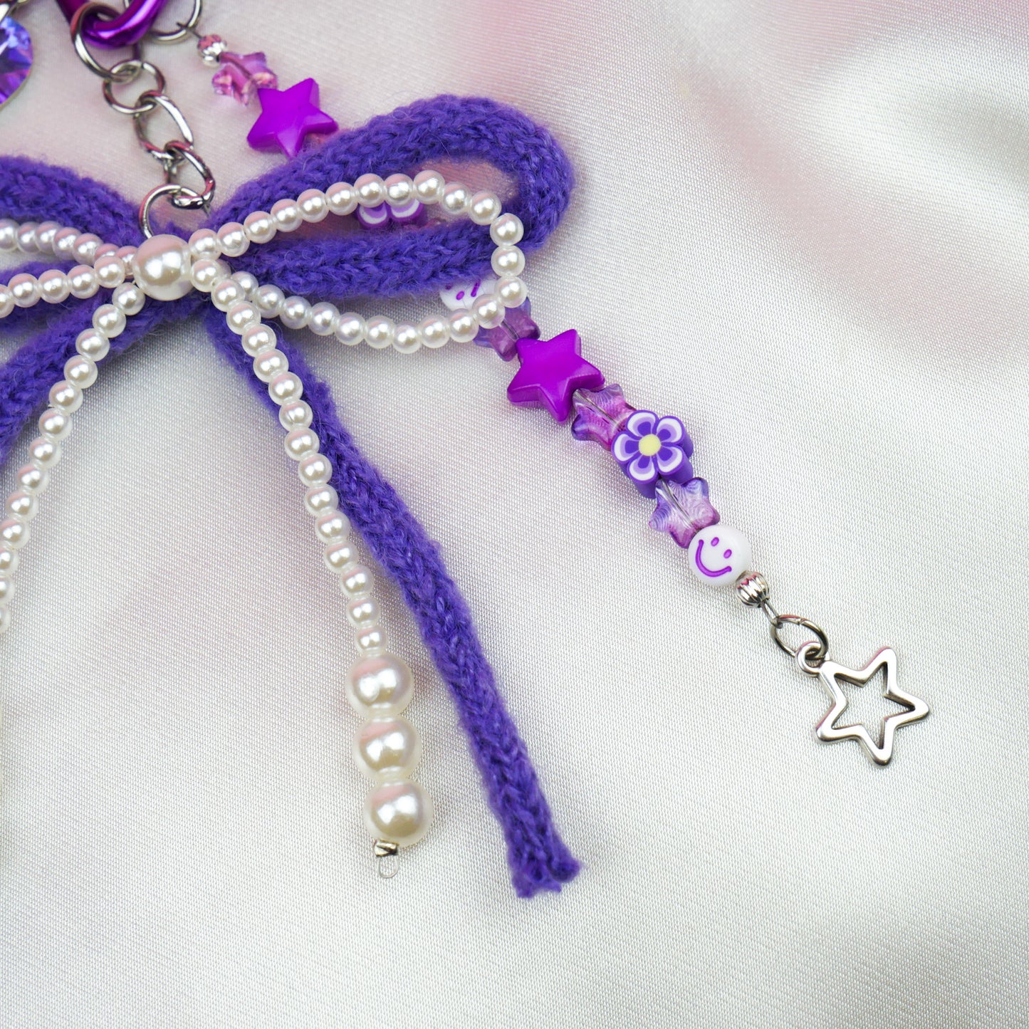 BAG CHARM Nº6 - purple bow