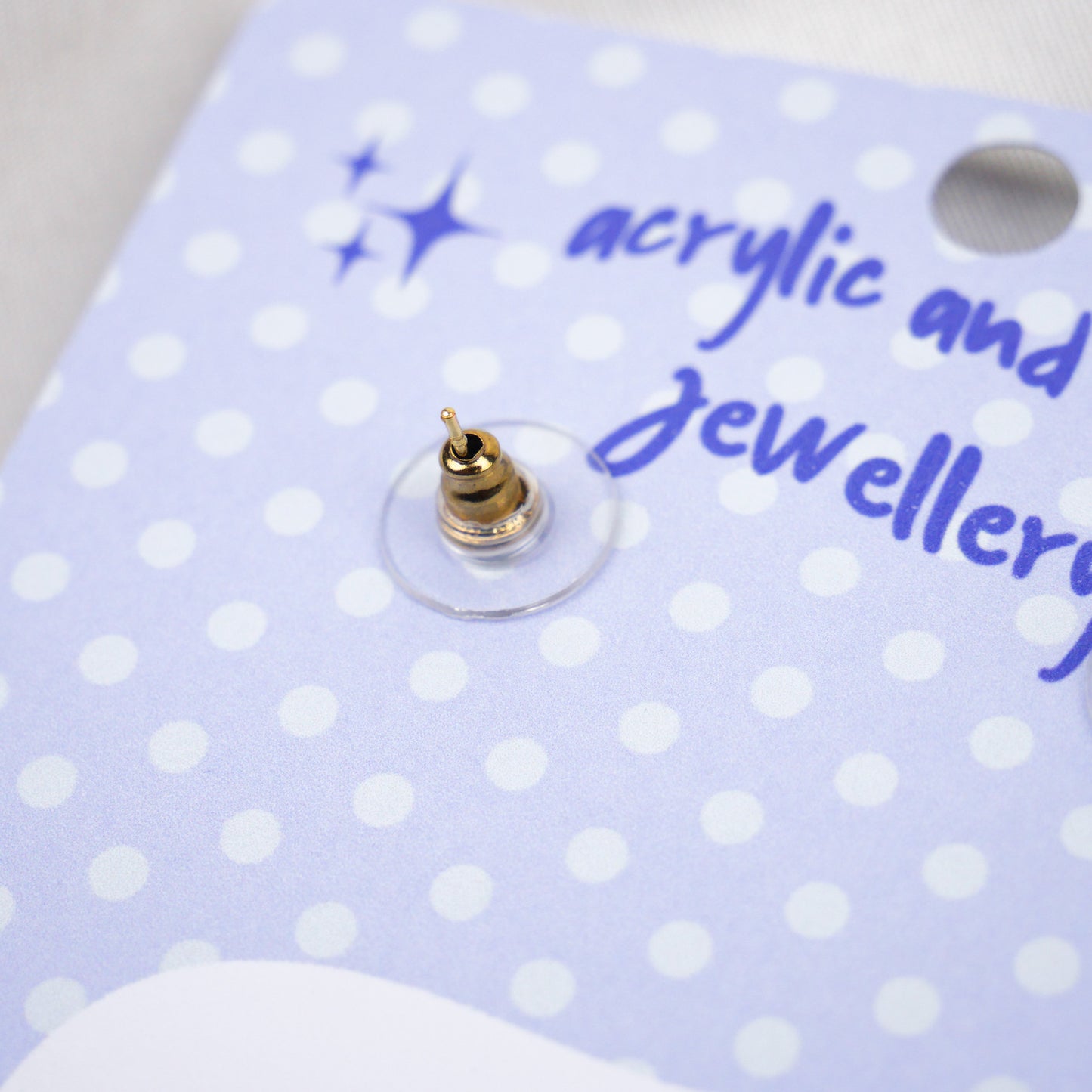 ROUND HOOPS - black polka dot