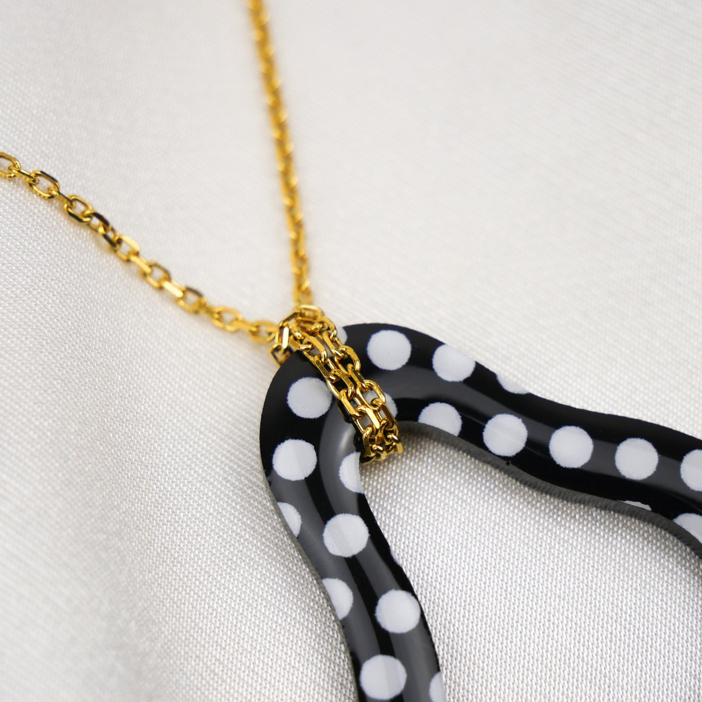 FORMA necklace - black polka dot