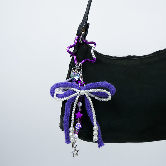 BAG CHARM Nº6 - purple bow