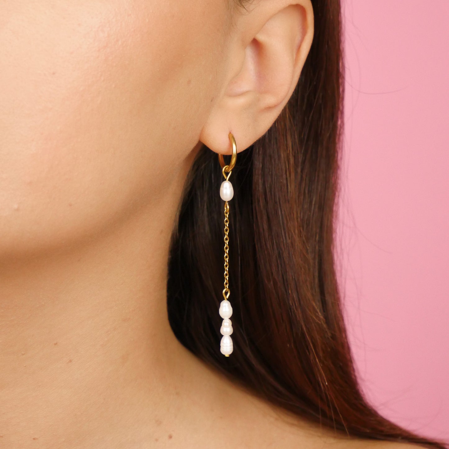 BEAMING - gold (single earring)