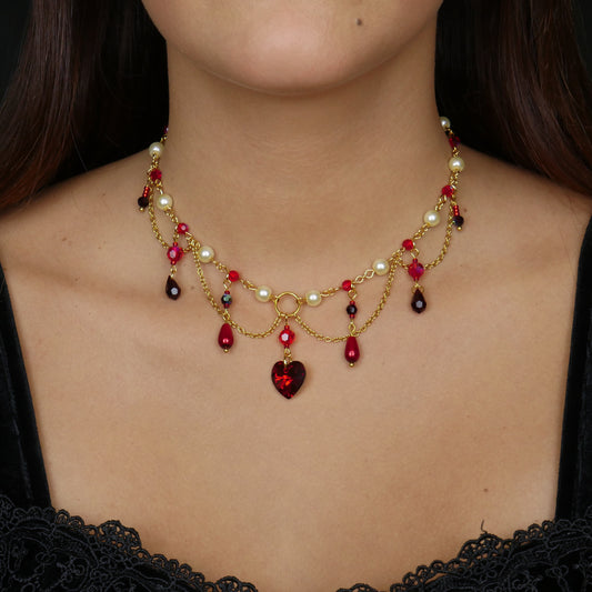 VAMPIRE QUEEN - gold necklace (unique piece)