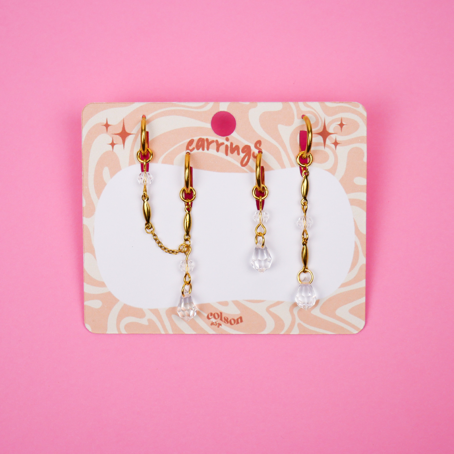 CRYSTAL DROP - transparent doré