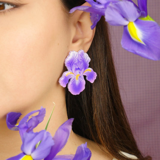 IRIS BLOOM - large earrings