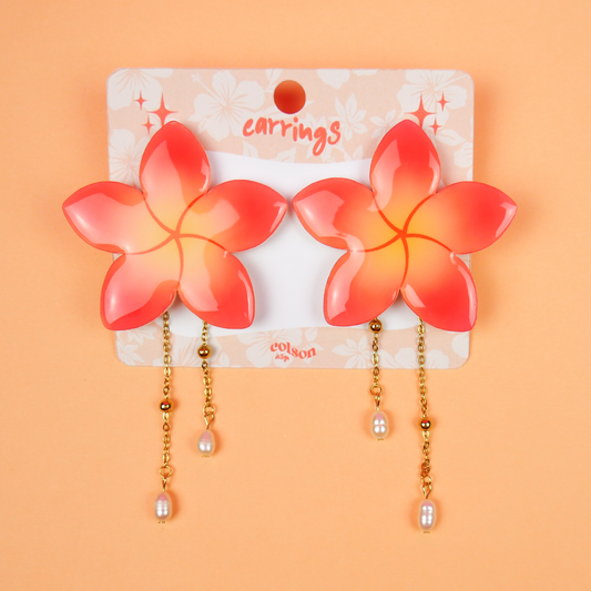 BOLD PLUMERIA - fiery orange