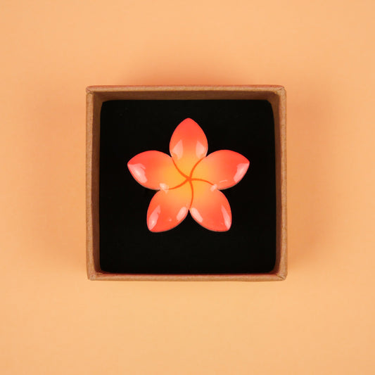 PLUMERIA ring - fiery orange