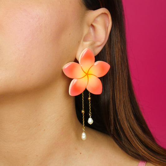 BOLD PLUMERIA - fiery orange