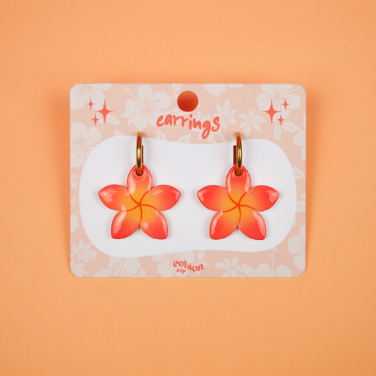 LITTLE PLUMERIA - fiery orange
