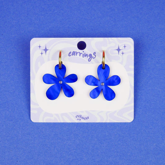 FUNKY FLOWER - marble blue