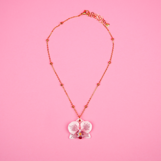 PETITE ORCHID necklace - petal pink