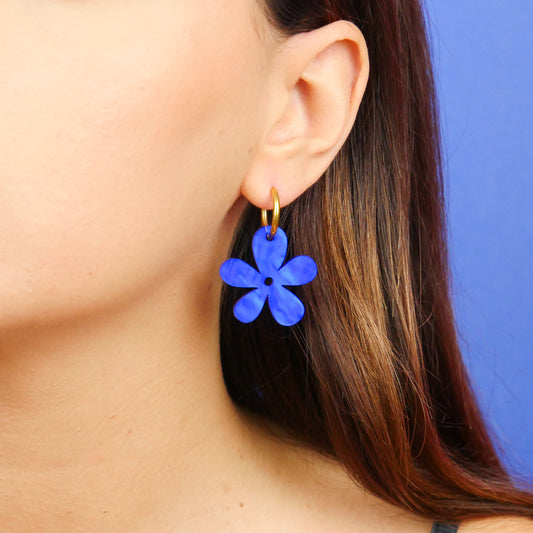 FUNKY FLOWER - marble blue