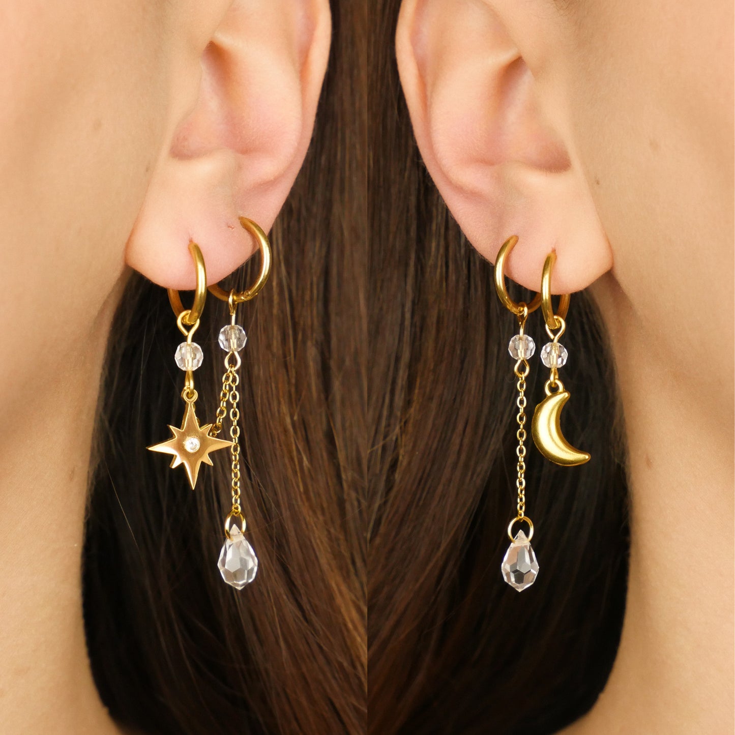 COSMIC - gold earrings