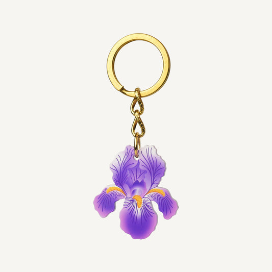 IRIS GARDEN - gold keychain