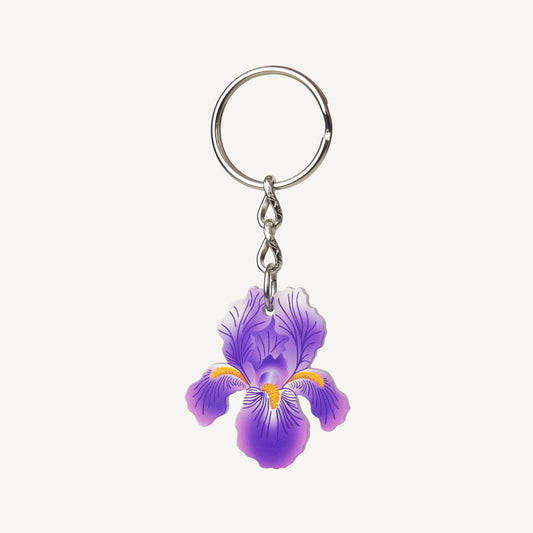 IRIS GARDEN - silver keychain