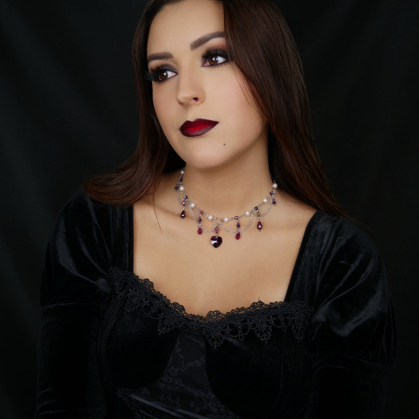 AMETHYST WITCH - silver necklace (unique piece)