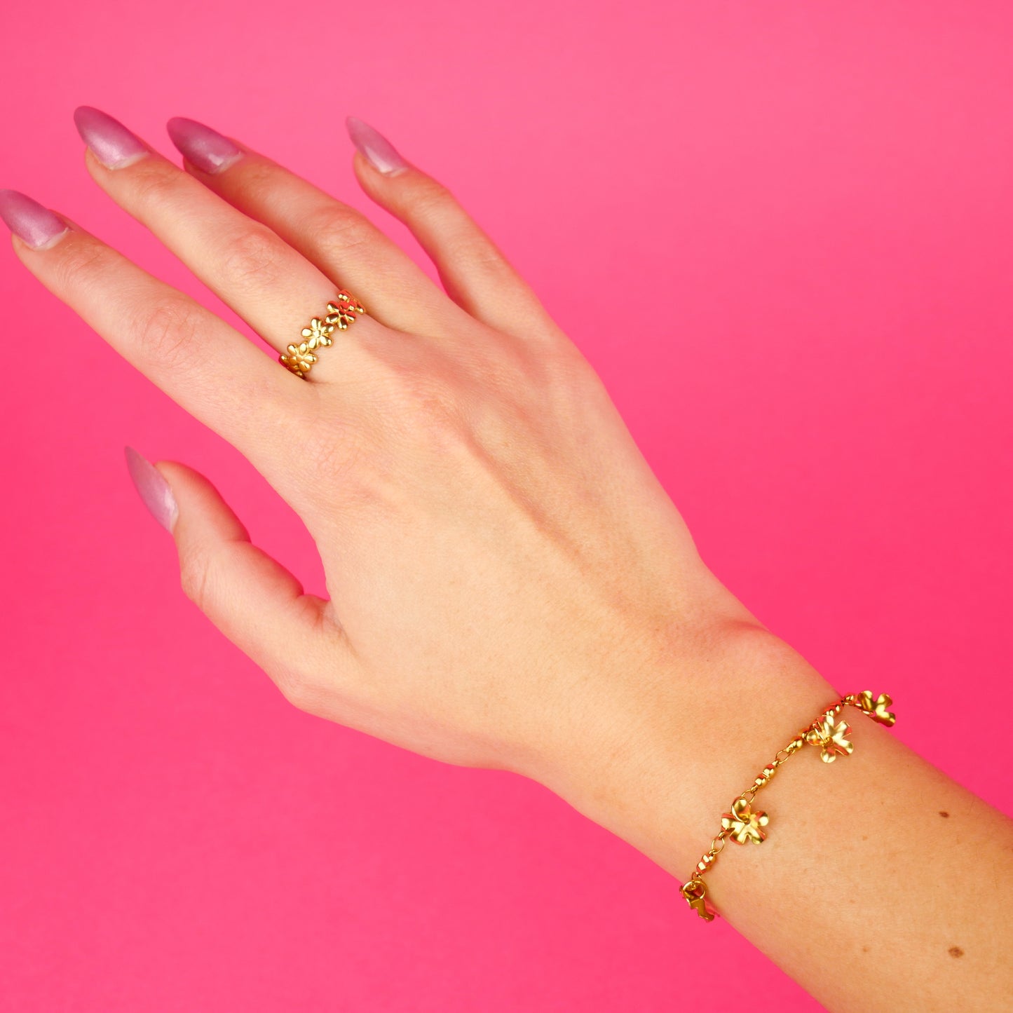 FLORA - coffret doré (bracelet & bague)