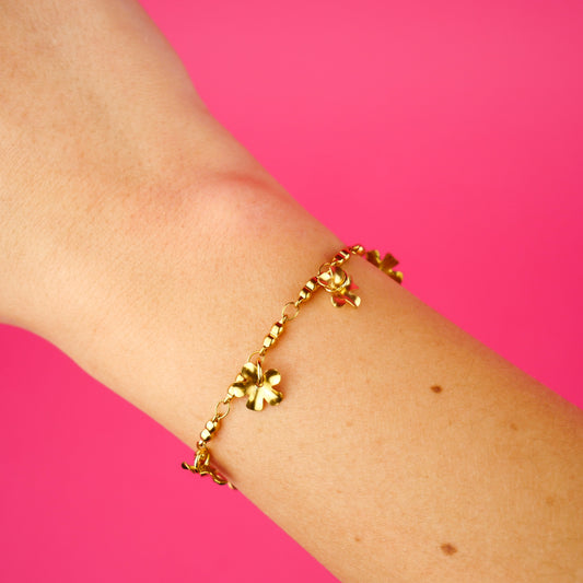 FLORA - bracelet doré