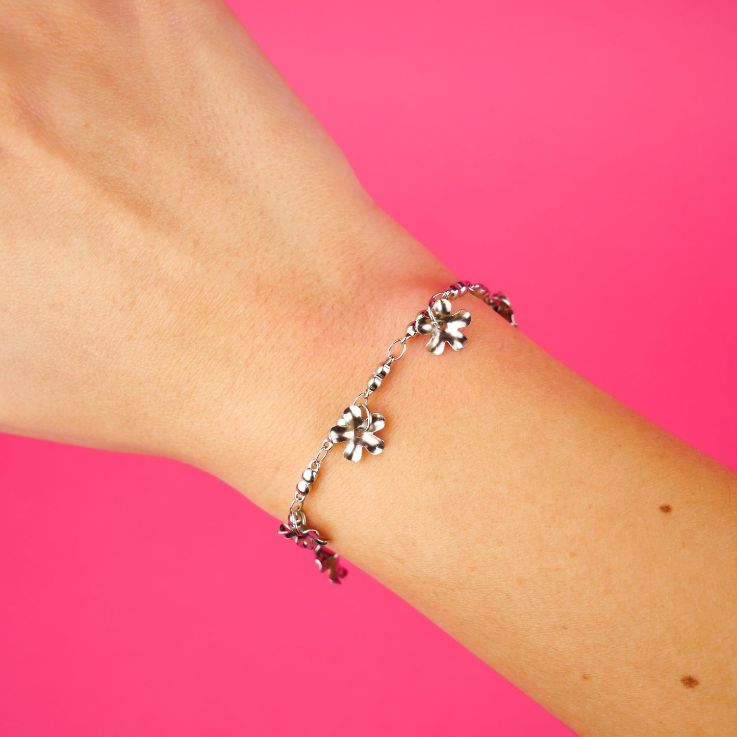 FLORA - bracelet argenté