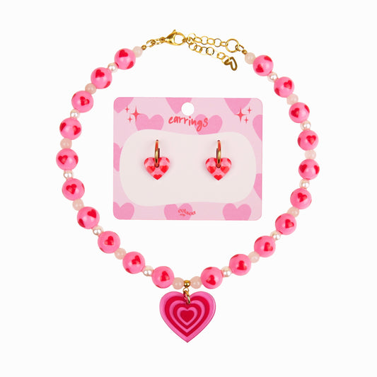 AMOUREUSE - coffret (collier & boucles d'oreilles)