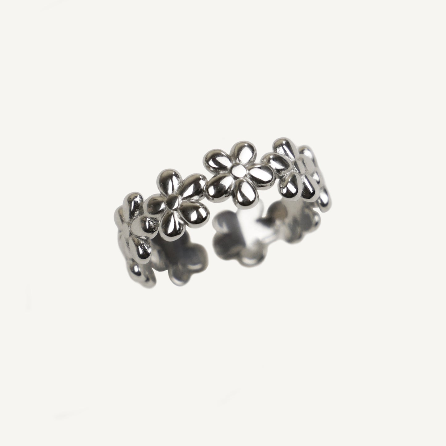 FLORA - silver adjustable ring