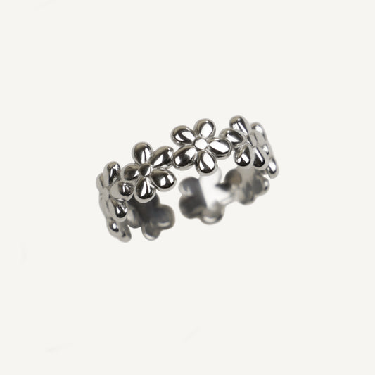 FLORA - silver adjustable ring