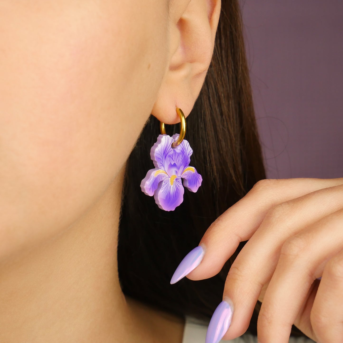 WILD IRIS - boucles d'oreilles