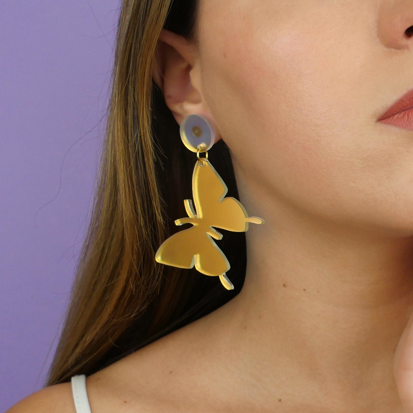 BOUCLES D'OREILLES PAPILLON - iridescent