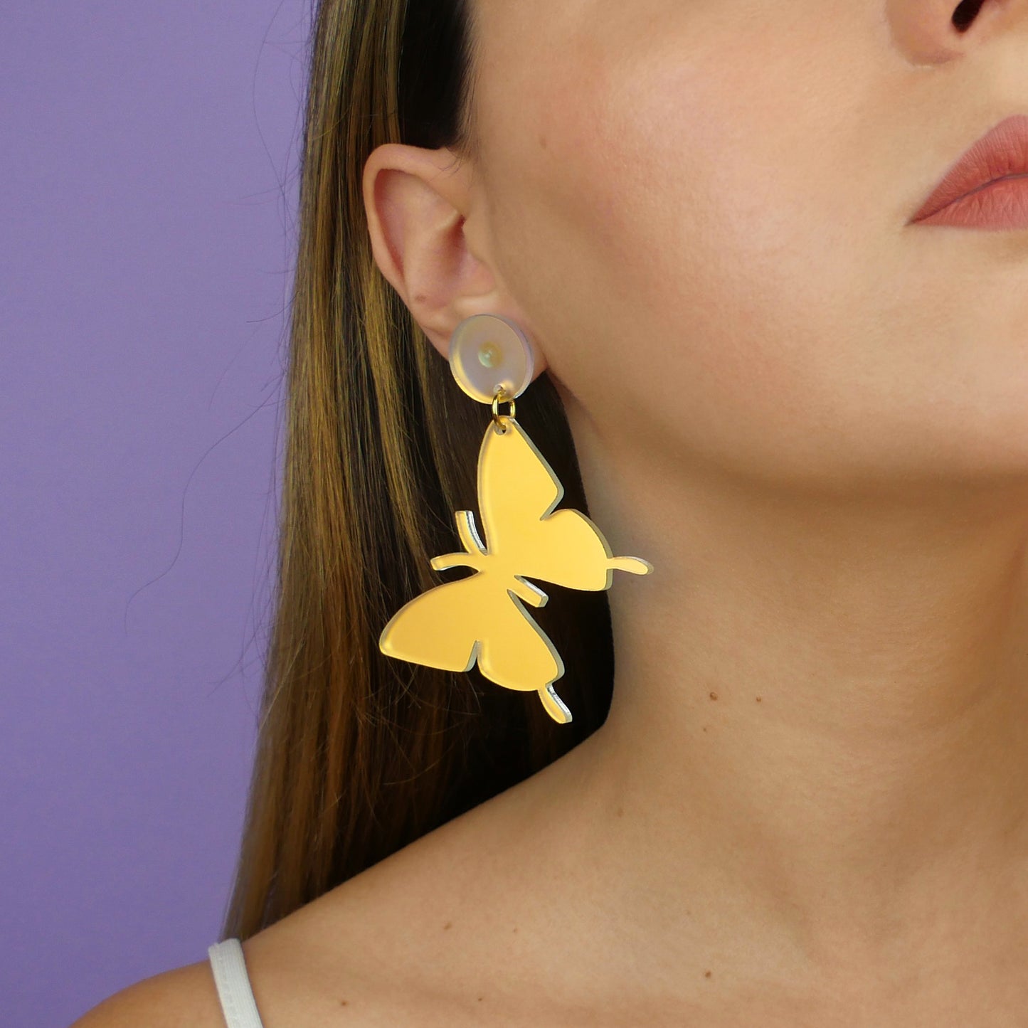 BOUCLES D'OREILLES PAPILLON - iridescent