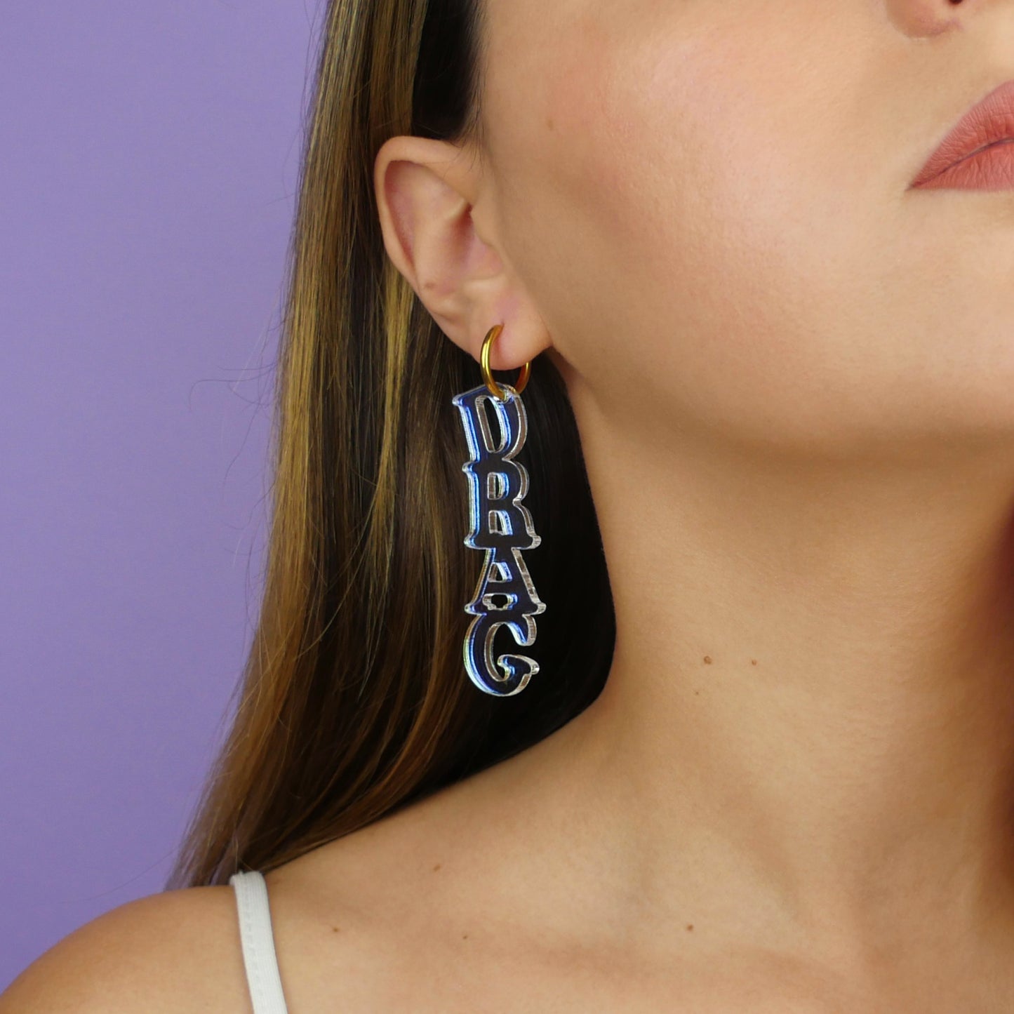 WORD EARRINGS - iridescent (12 words, mix & match)