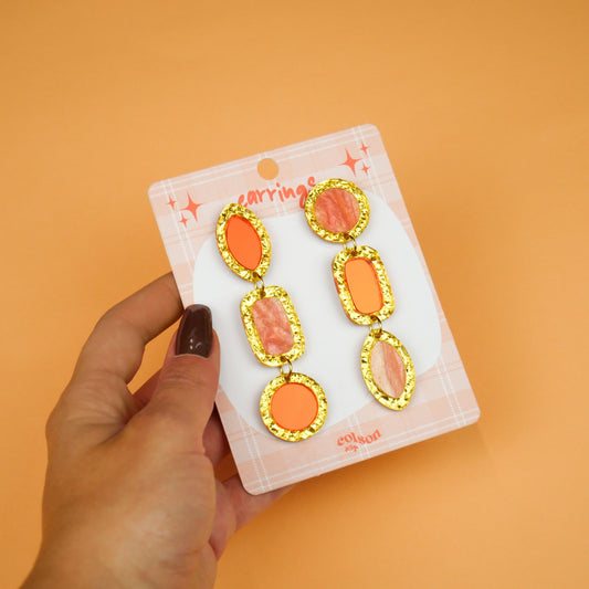 ANTIQUE PENDANTS - orange mirror