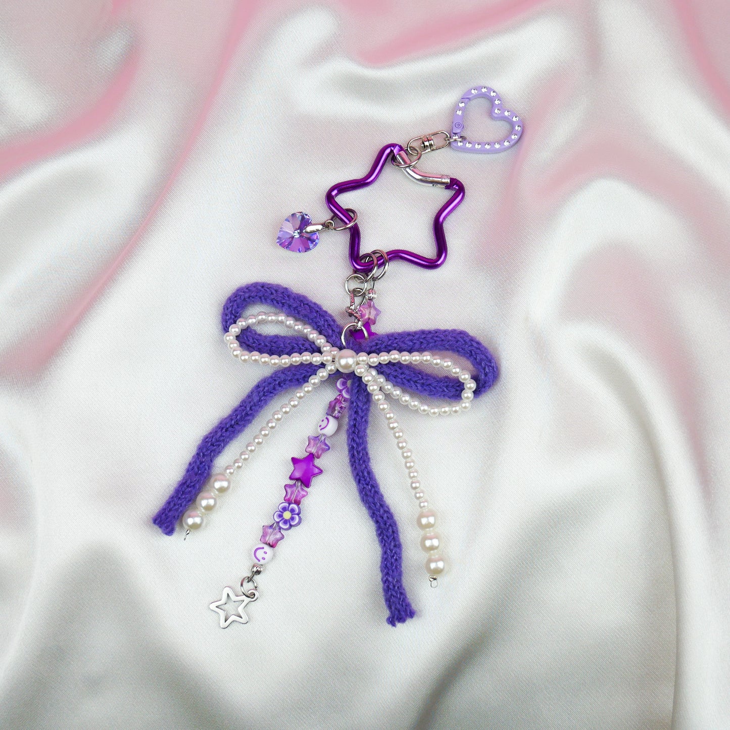 BAG CHARM Nº6 - purple bow