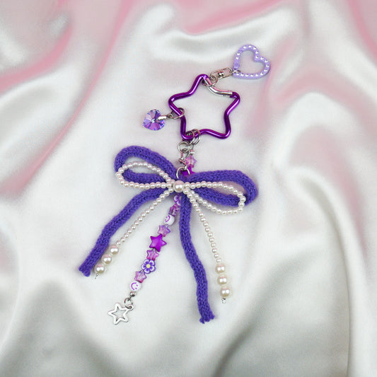 BAG CHARM Nº6 - purple bow
