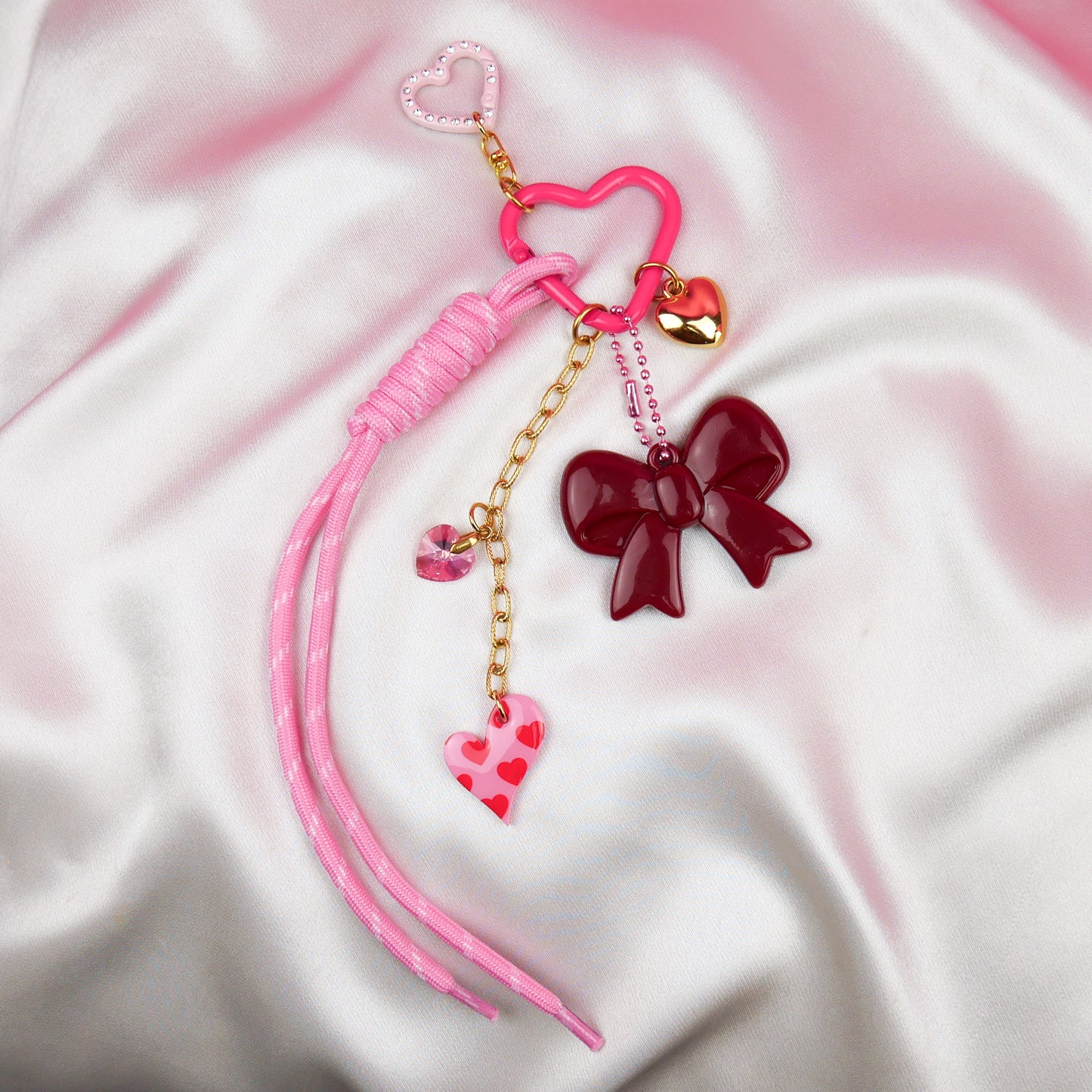 BAG CHARM Nº4 - red & pink