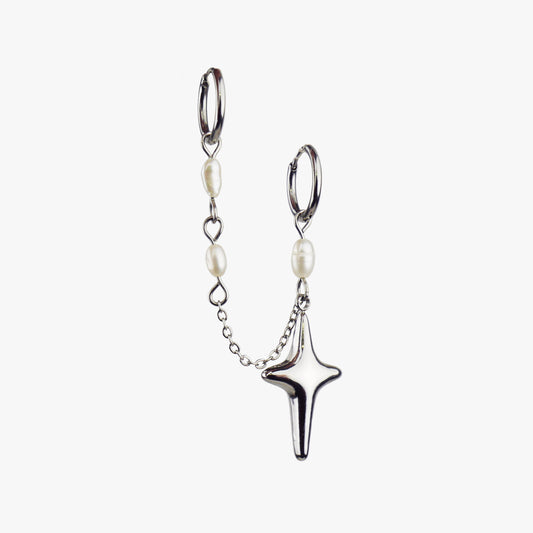 CELESTIAL - silver (double earring)