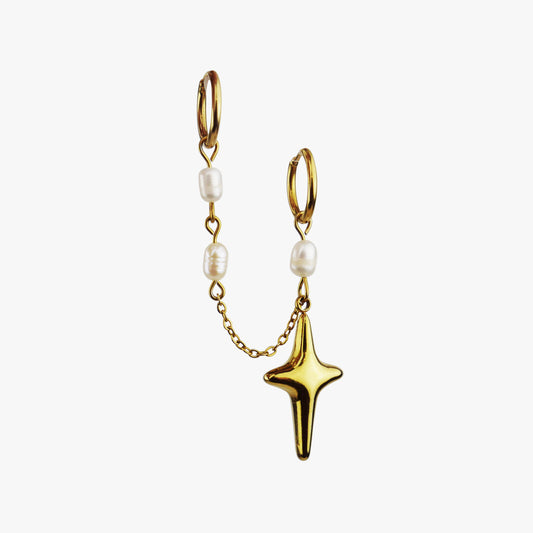 CELESTIAL - gold (double earring)